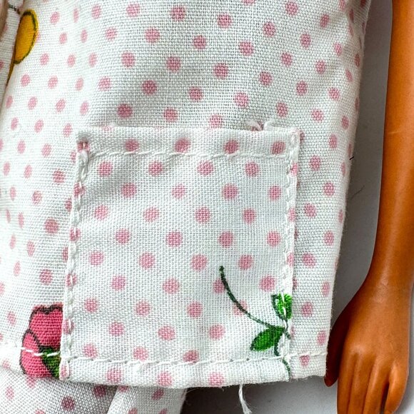 Vtg 1972 Barbie Sweet Dreams Pajamas #3350 2-Piece Set Polka Dot & Floral Design - Picture 5 of 10